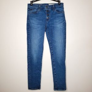 18) ADRIANO GOLDSCHMIED + Anthropologie Stevie Ankle Button Up Sz. 27R